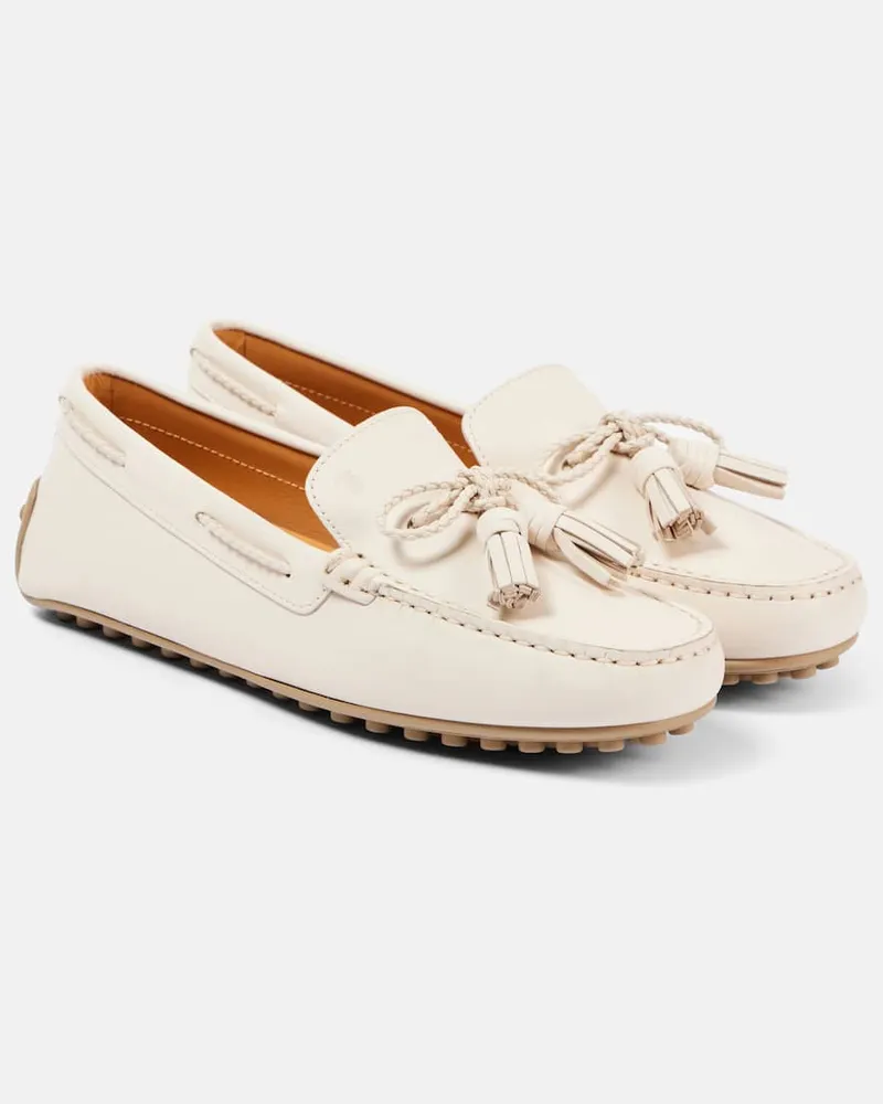 TOD'S Mokassins Gommino aus Leder Weiß