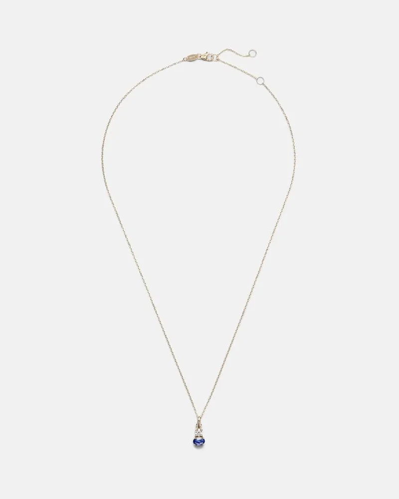 Stone & Strand Halskette aus 14kt Gelbgold (585/1000) mit Diamanten und Saphir Gold
