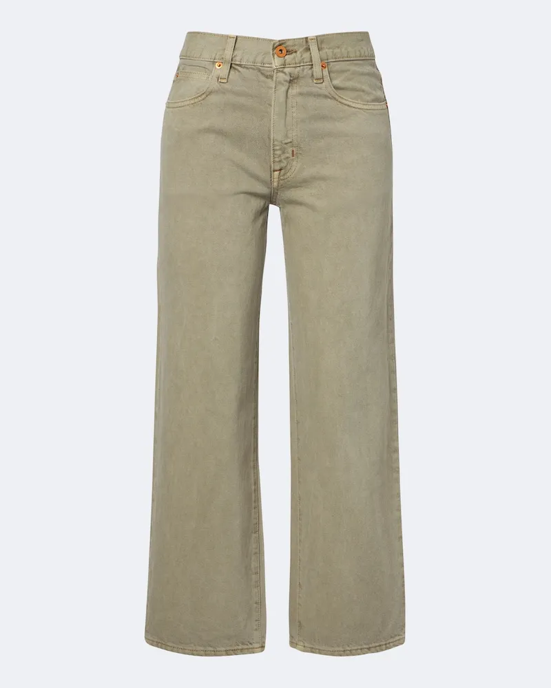 SLVRLAKE Cropped Straight Jeans Hunter Grün