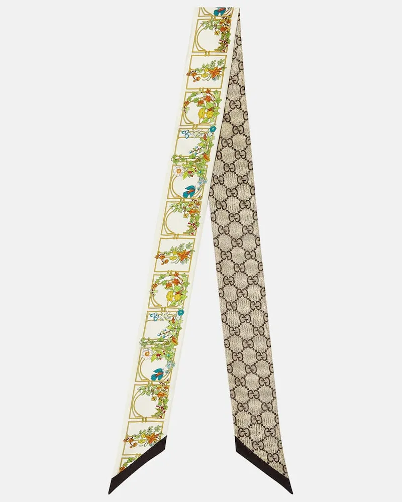 Gucci Bedrucktes Tuch aus Seiden-Twill Multicolor