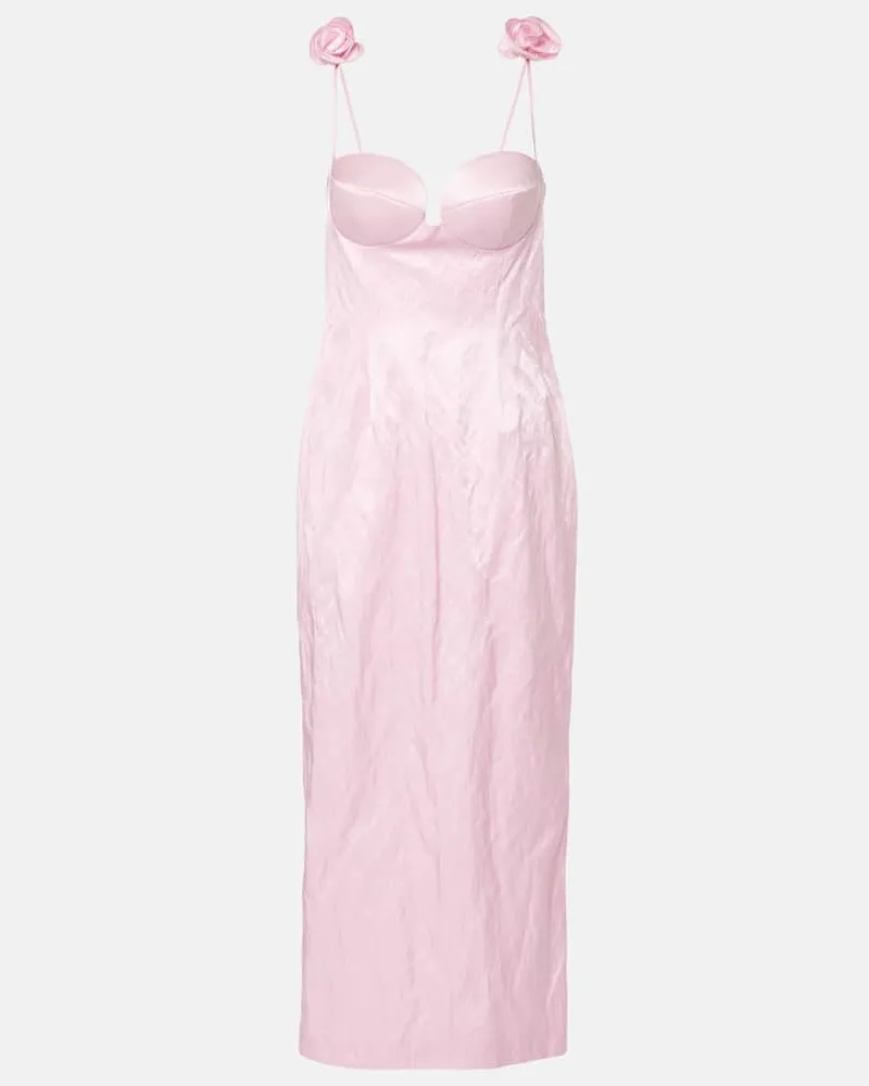 Magda Butrym Bustier-Kleid aus einem Baumwollgemisch Rosa