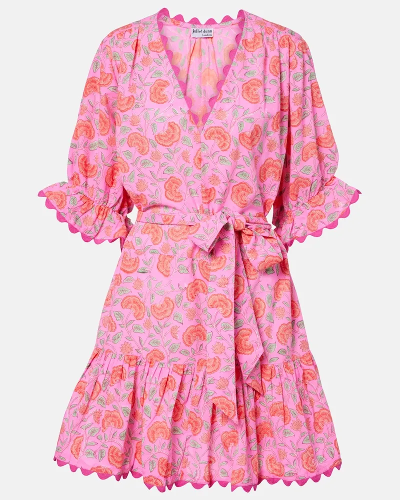 Juliet Dunn Minikleid aus Baumwolle Rosa