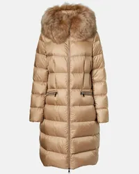 Moncler Daunenmantel Boedic mit Shearling Grau