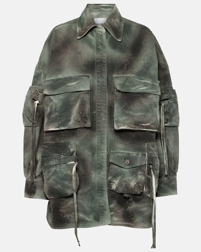 ATTICO Jacke aus Denim Grün