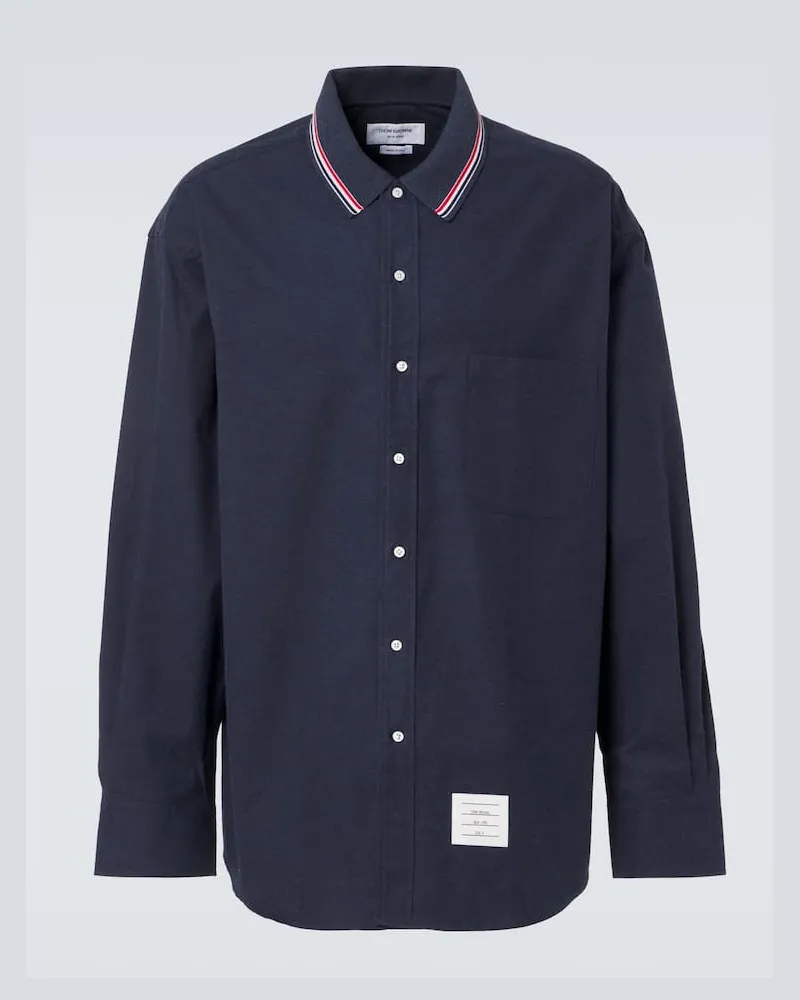 Thom Browne Hemd aus Baumwolle Blau