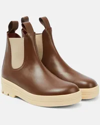 Loro Piana Chelsea Boots Lakeside aus Leder Braun