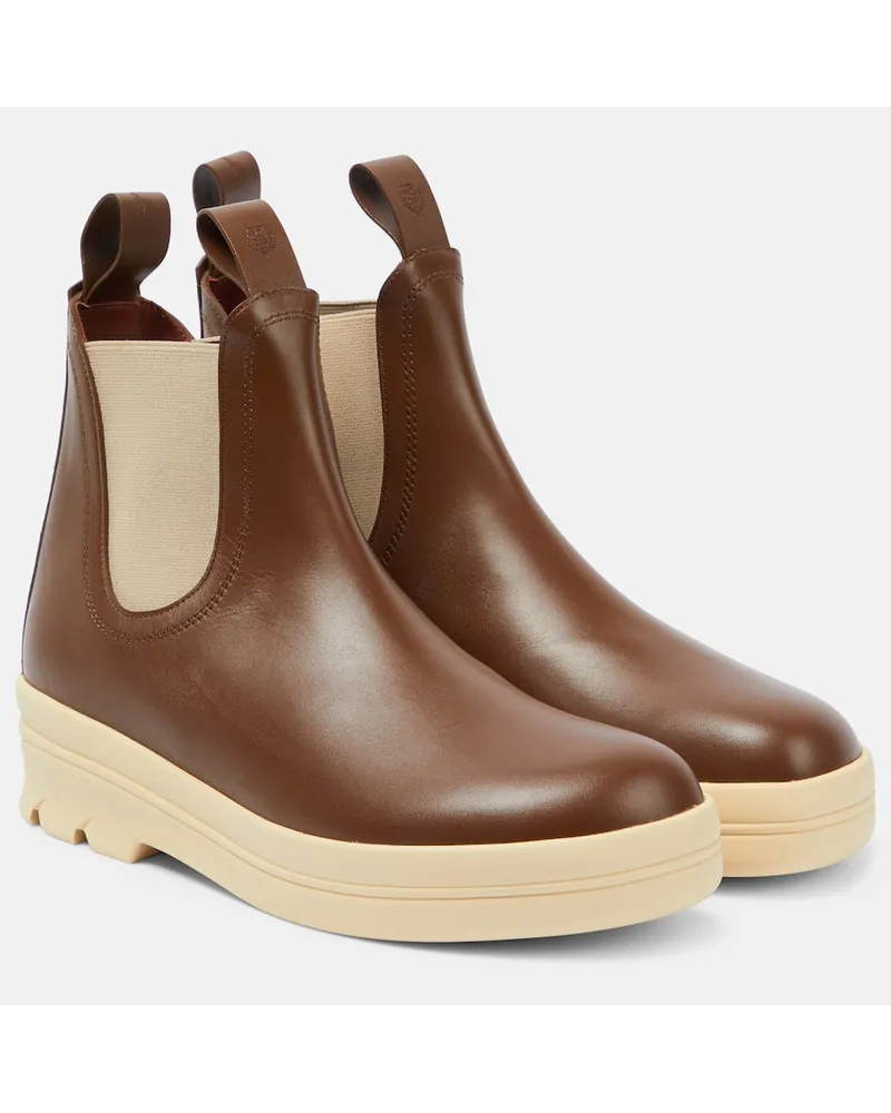 Loro Piana Chelsea Boots Lakeside aus Leder Braun