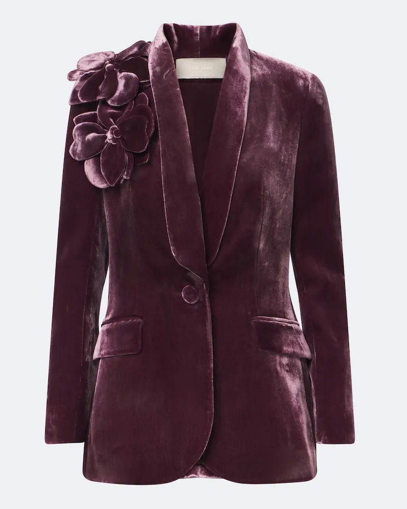 Elie Saab Blazer aus Samt Violett