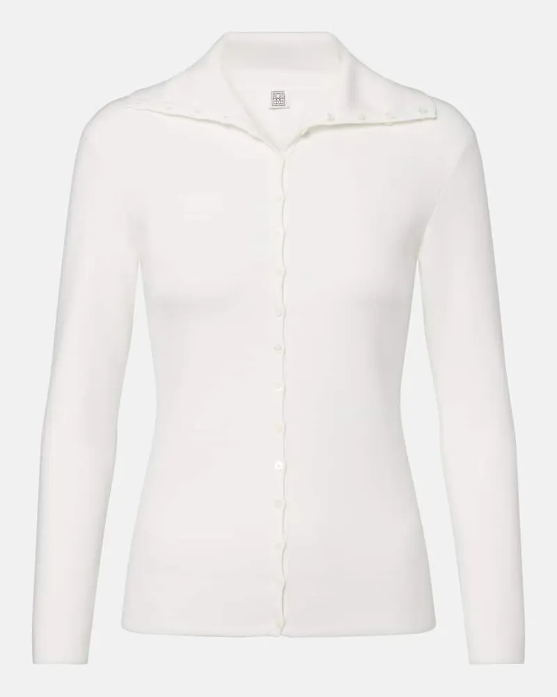 Totême Cardigan aus Strick Weiß