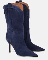 Paris Texas Stiefel Paloma aus Veloursleder Blau