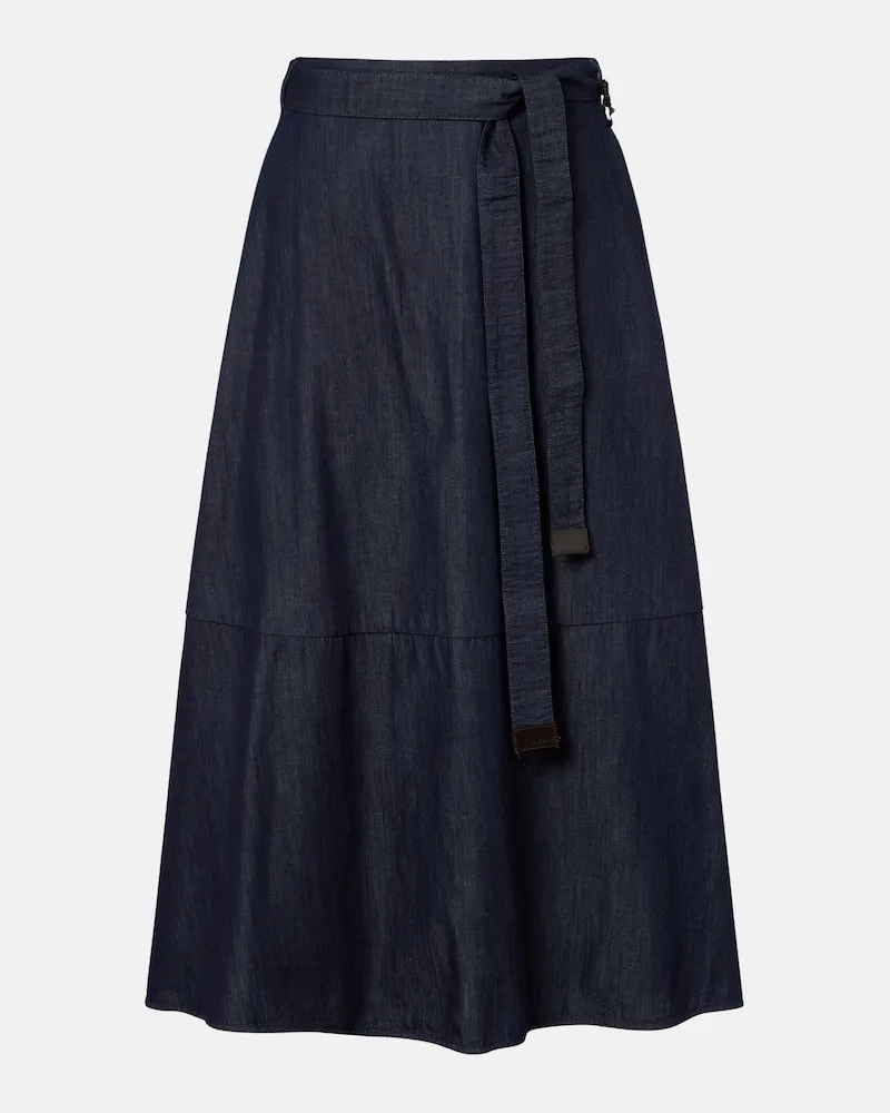 Max Mara Midirock aus Denim Blau