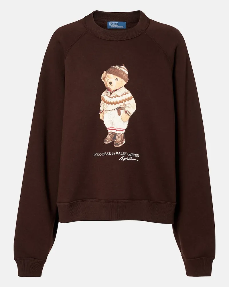Ralph Lauren Sweatshirt Polo Bear aus einem Baumwollgemisch Braun