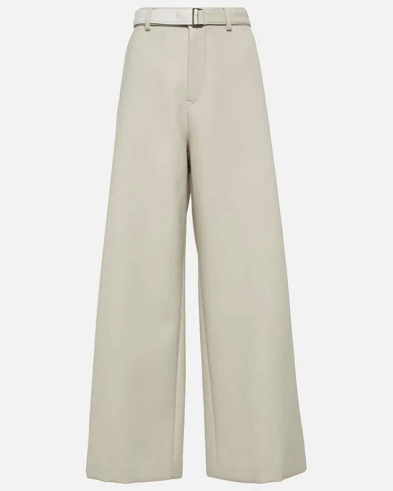 Sacai Weite Hose Weiß