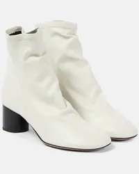 Isabel Marant Ankle Boots Laeden aus Leder Weiss