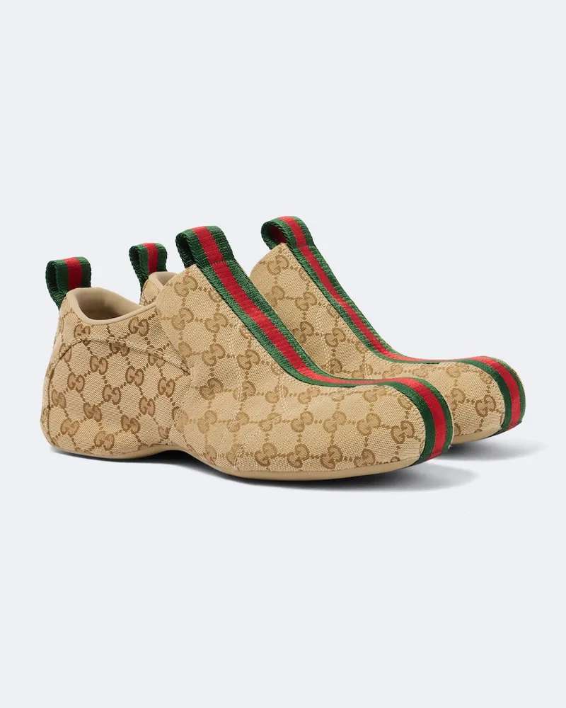 Gucci Slip-Ons Drip GG aus Canvas Beige