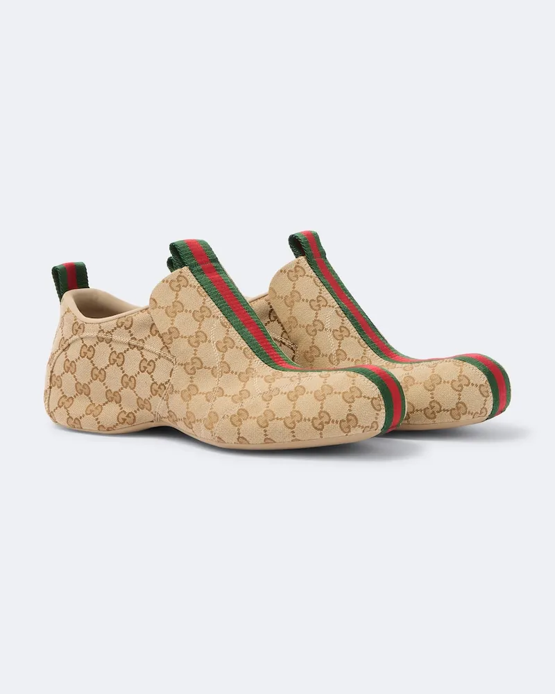 Gucci Slip-Ons Drip GG aus Canvas Beige