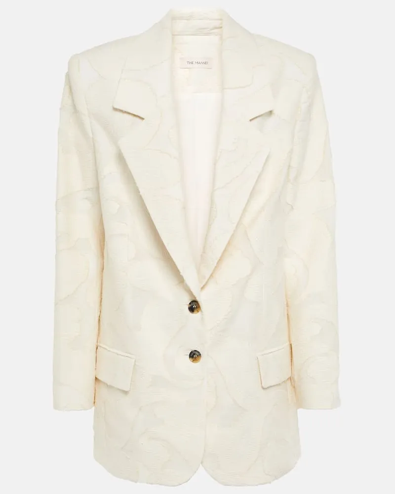 THE MANNEI Blazer Caen aus einem Baumwollgemisch Weiß