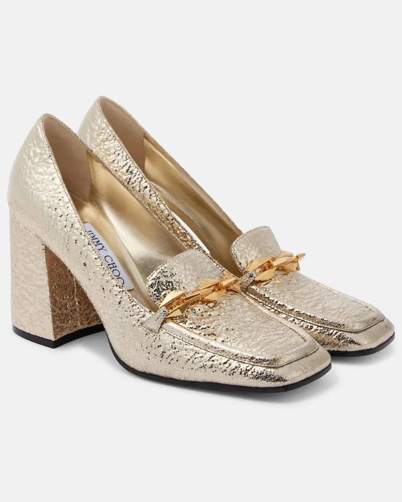 Jimmy Choo Loafer-Pumps Diamond Tilda 80 Gold