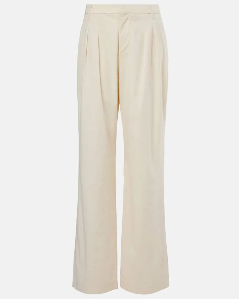 7 for all mankind Weite High-Rise-Hose Beige