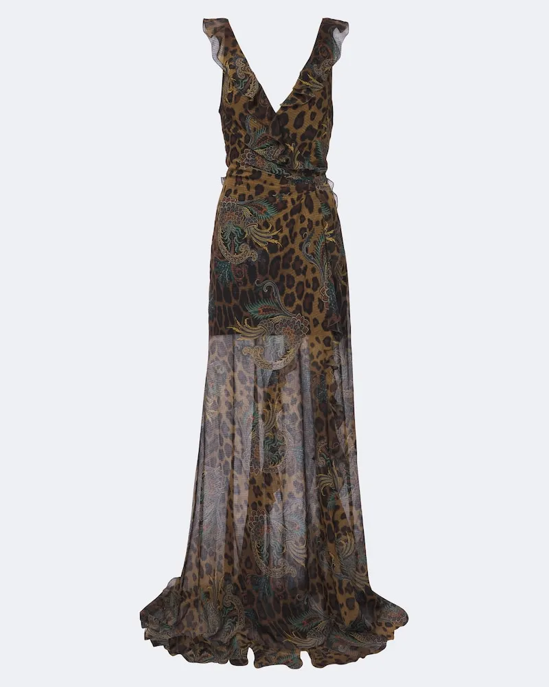Etro Robe aus Seersucker Multicolor