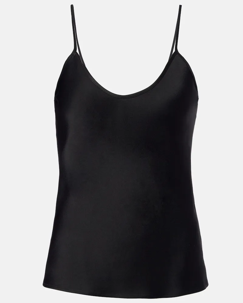 Max Mara Top aus Satin Schwarz