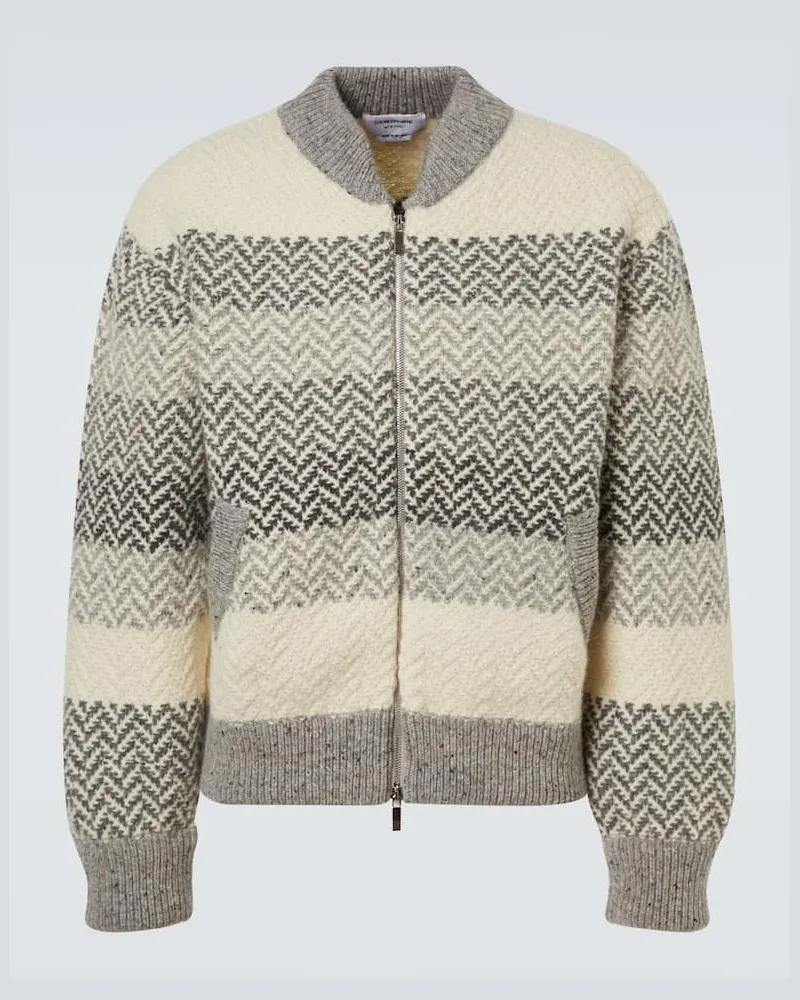 Thom Browne Jacke aus einem Wollgemisch Grau