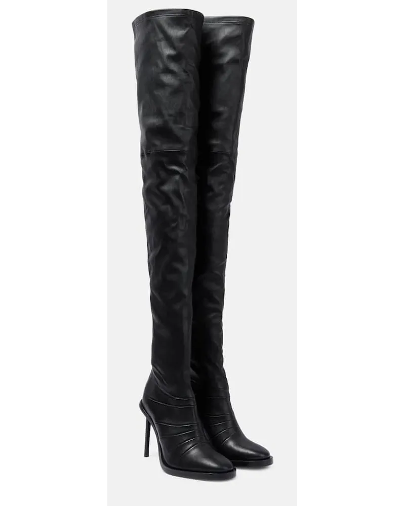 Ann Demeulemeester Overknee-Stiefel Adna aus Leder Schwarz