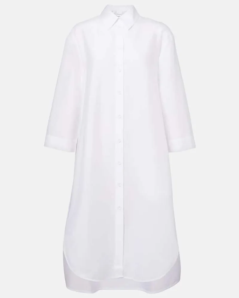 Max Mara Hemdblusenkleid Sella Weiß