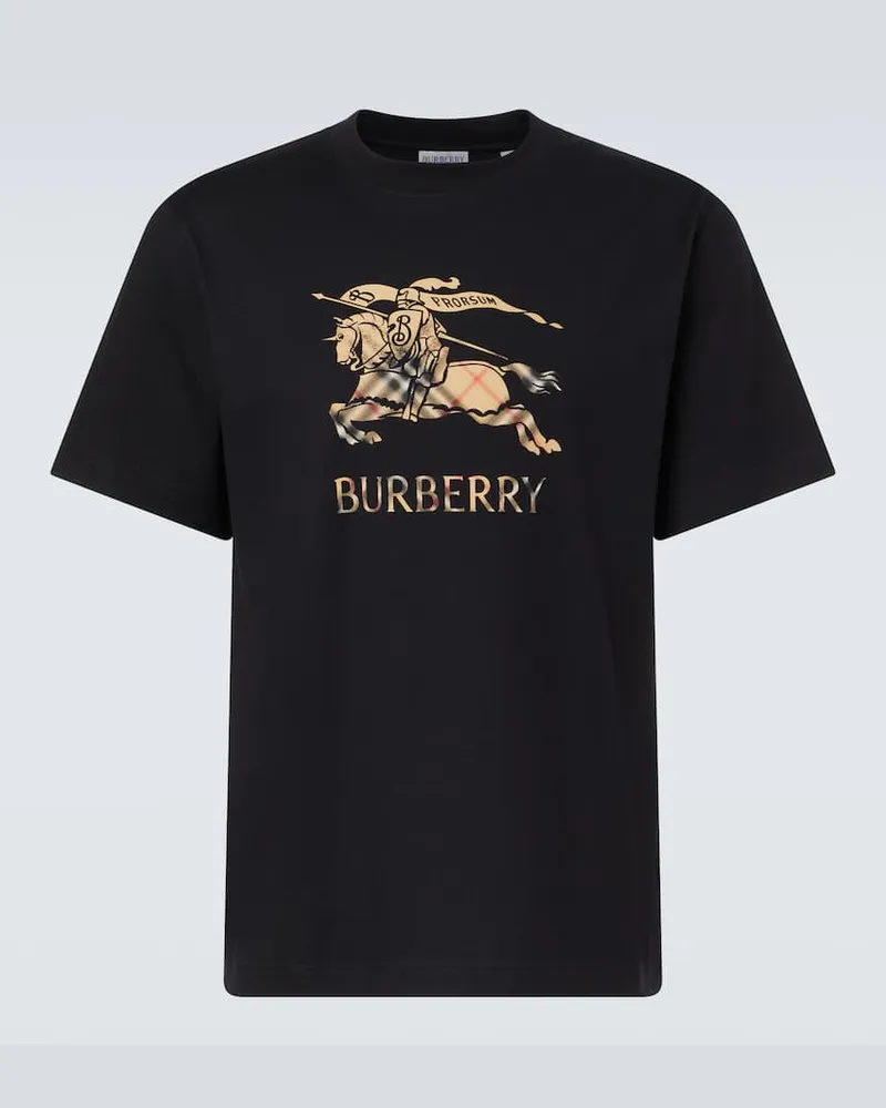 Burberry T-Shirt EKD aus Baumwoll-Jersey Schwarz