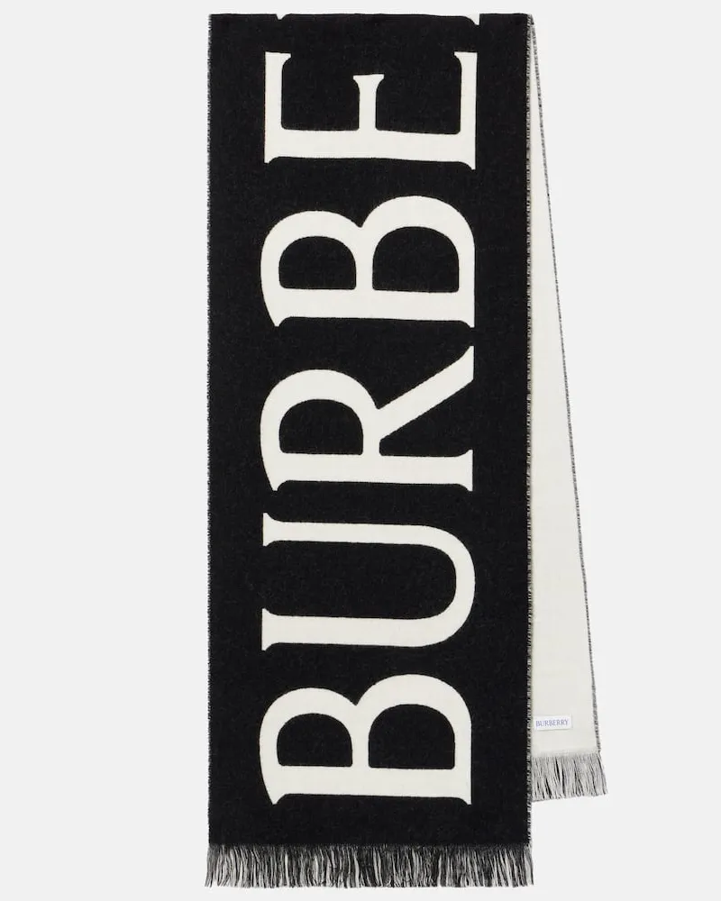 Burberry Wendbarer Schal aus Wolle Schwarz