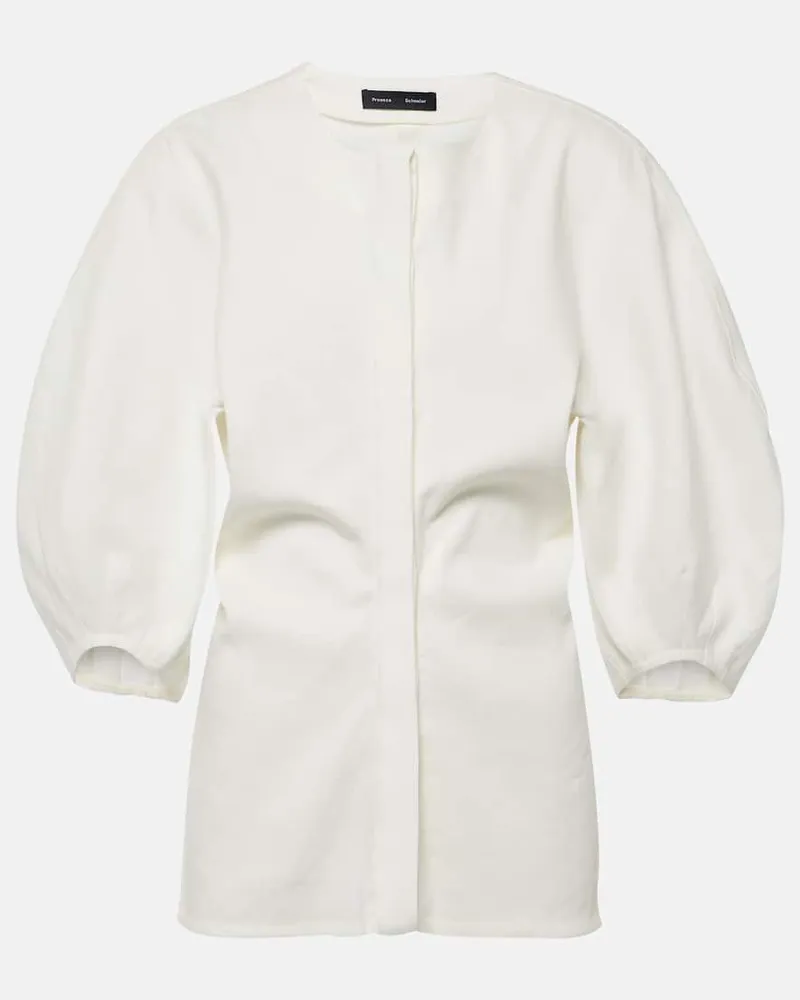 Proenza Schouler Top aus einem Leinengemisch Weiß
