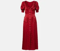 Midikleid aus Seiden-Jacquard