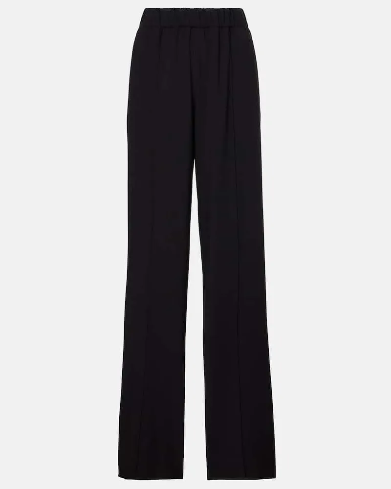 Dolce & Gabbana Gerade Hose aus Wolle Schwarz