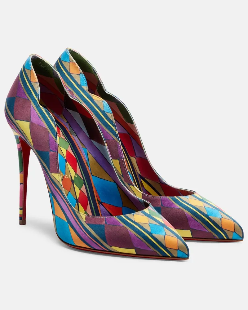 Christian Louboutin Pumps Hot Chick 100 aus Satin Multicolor
