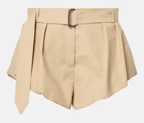 High-Rise Shorts aus einem Baumwollgemsich