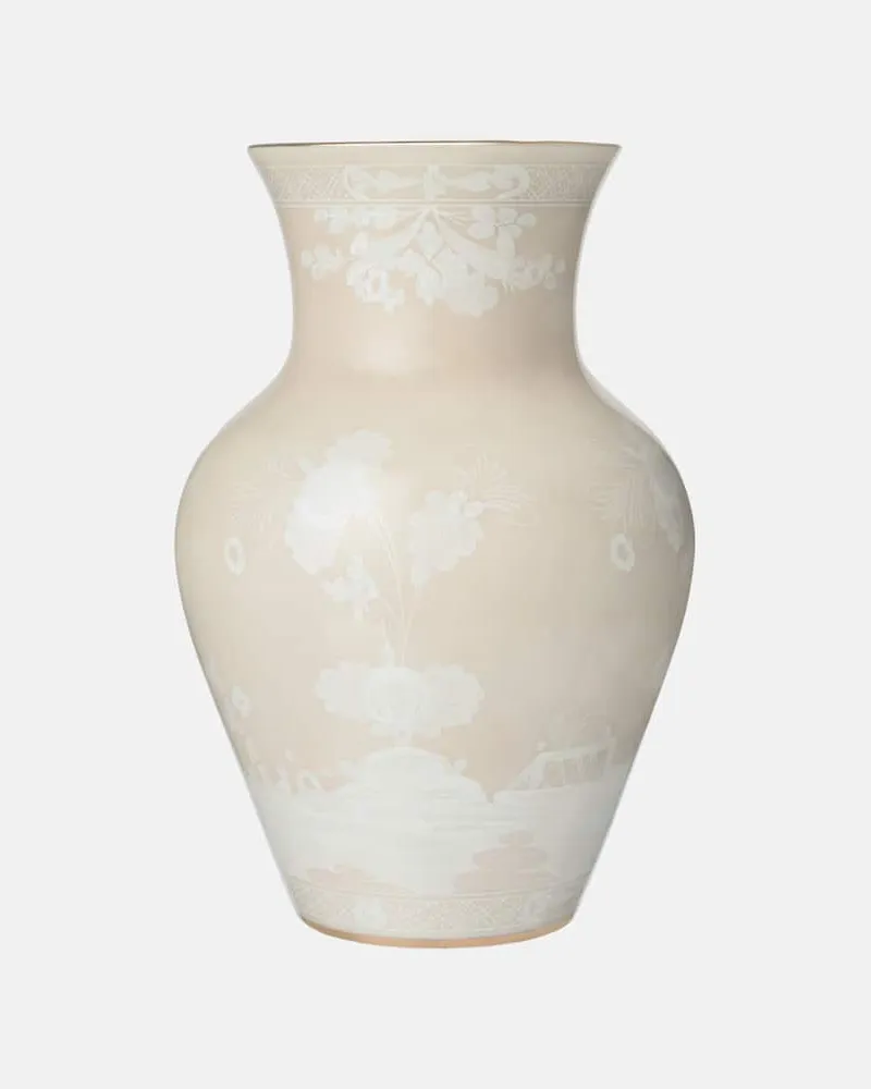 Ginori 1735 Vase Oriente Italiano Ming Beige