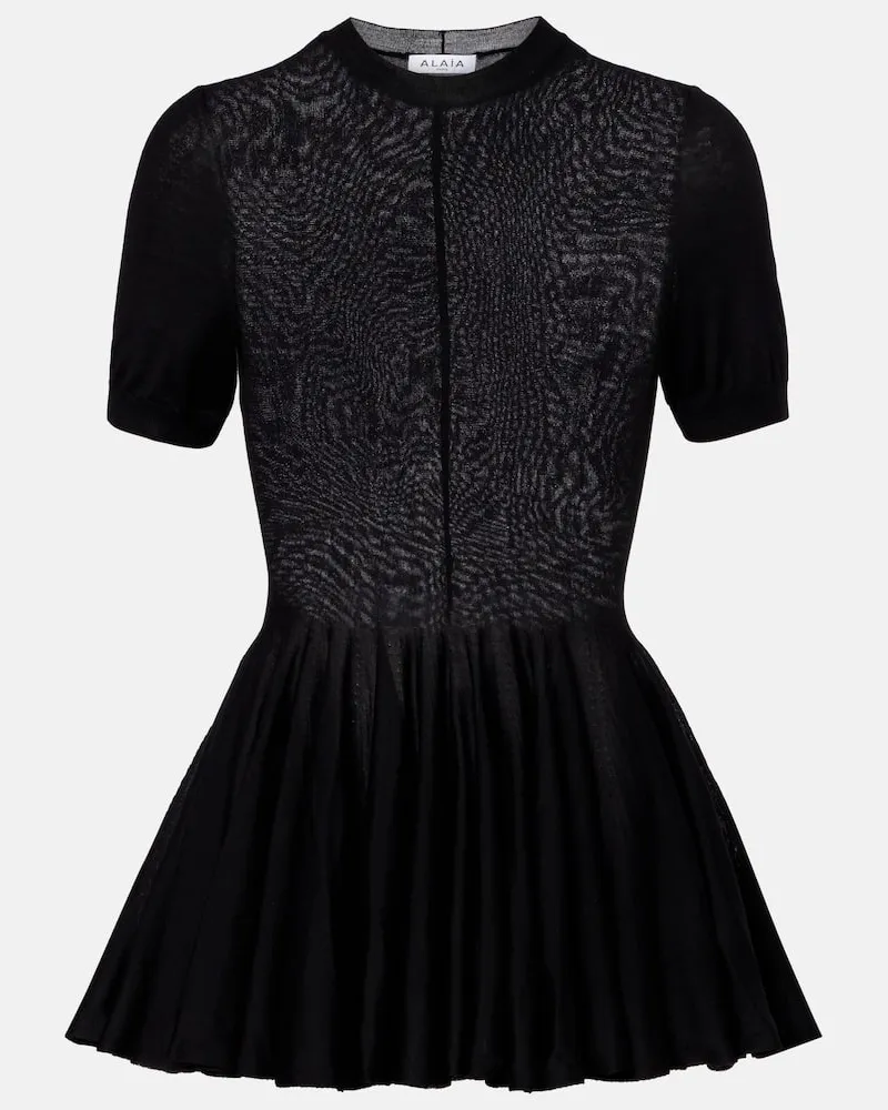 Alaïa Alaïa Top aus Schurwolle Schwarz