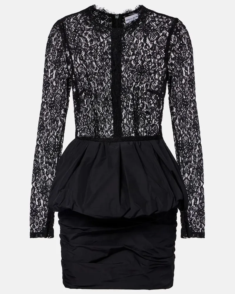 Rebecca Vallance Minikleid Dixie aus Spitze und Taft Schwarz