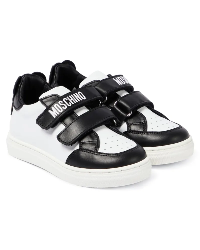 Moschino Sneakers Teddy Bear aus Leder Multicolor