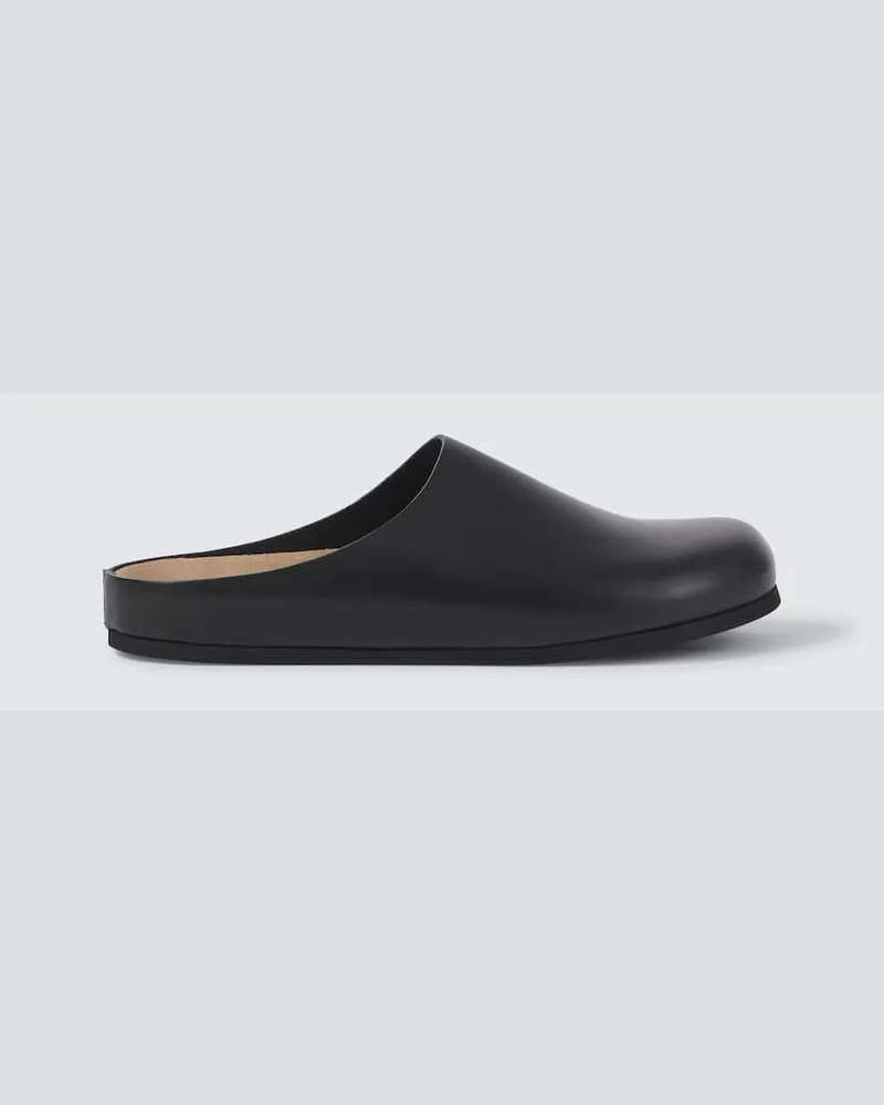 Common Projects Slippers aus Leder Schwarz