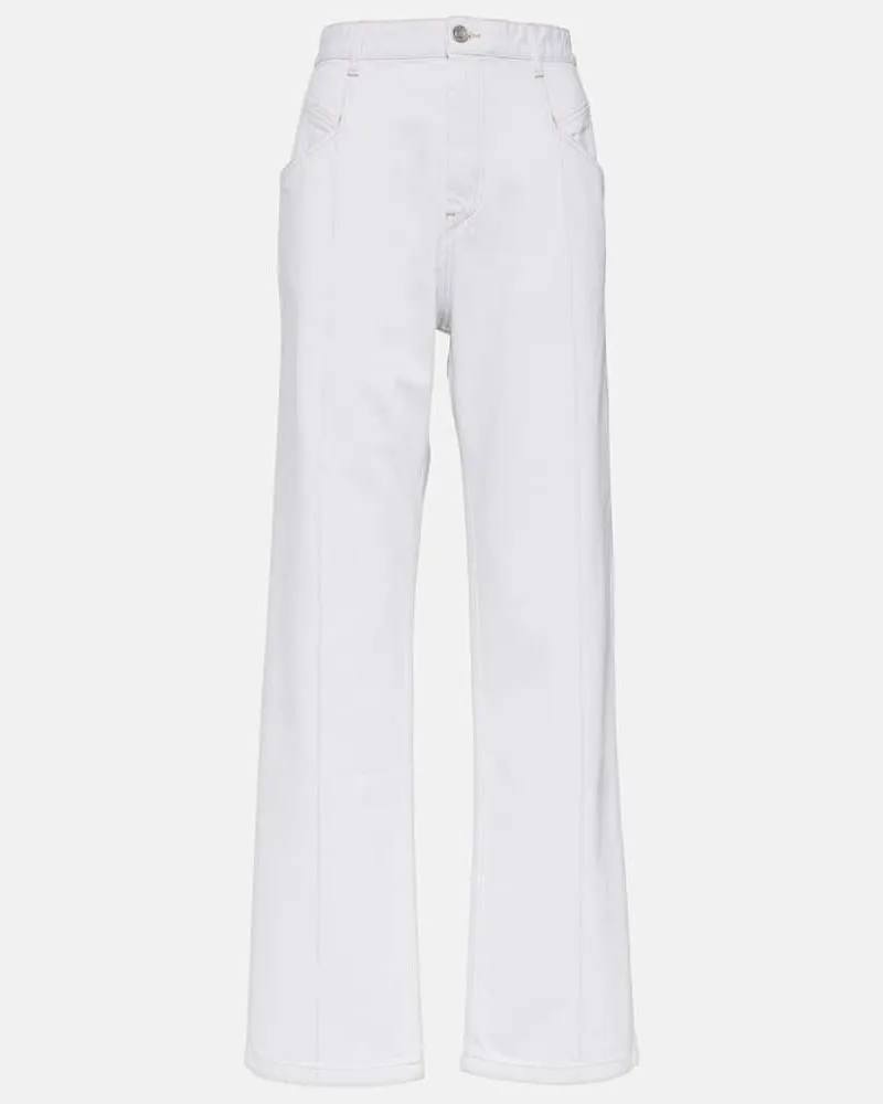 Isabel Marant High-Rise Boyfriend Jeans Nadege Weiß