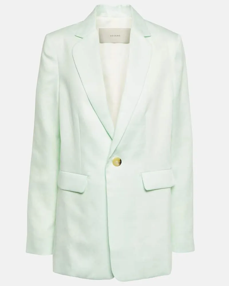 ASCENO Blazer Azores aus Leinen Grã¼n