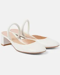 Gianvito Rossi Mules Tivoli 45 aus Leder Weiss