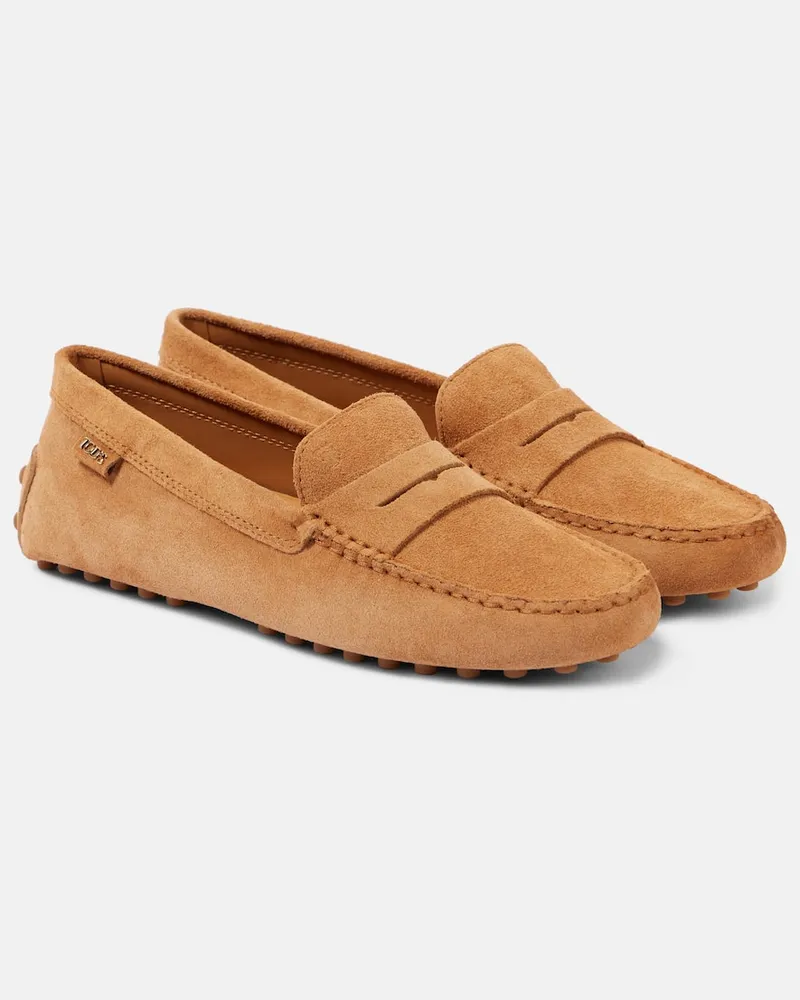 TOD'S Mokassins Gommino aus Veloursleder Braun
