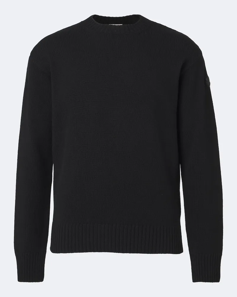 Moncler Pullover aus Wolle und Kaschmir Schwarz
