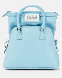 Maison Margiela Tote 5AC Micro aus Leder Blau