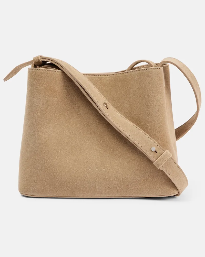 Aesther Ekme Tote Bag Sac Mini aus Veloursleder Braun