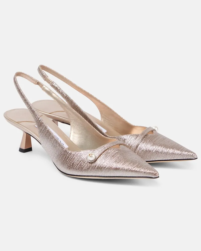 Jimmy Choo Slingback-Pumps Amita 45 mit Glitter Beige