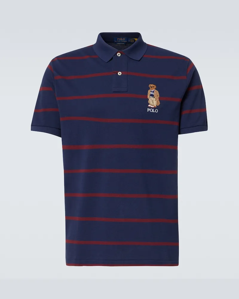 Ralph Lauren Polohemd Polo Bear aus Baumwolle Blau