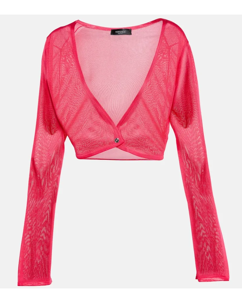 Versace Cropped-Cardigan Medusa Pink